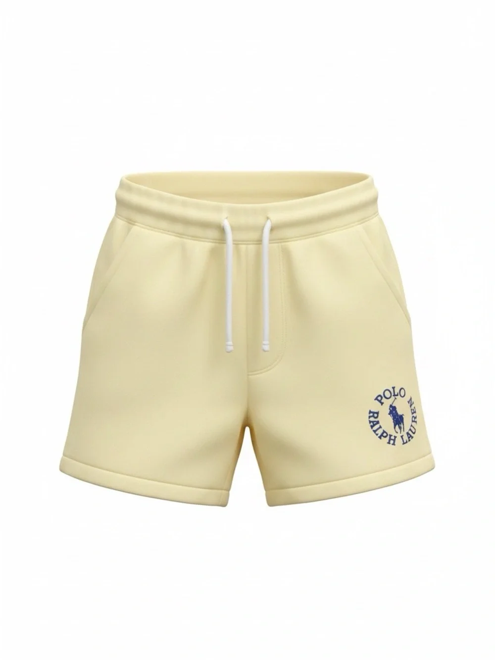 Polo Ralph Lauren Boys Yellow Fleece Shorts Logo Sweatshorts Drawstring Size 5